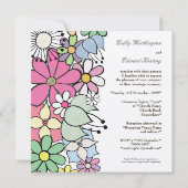 Frühjahrsblüten nach Maß Einladung zur Hochzeit (Rückseite)