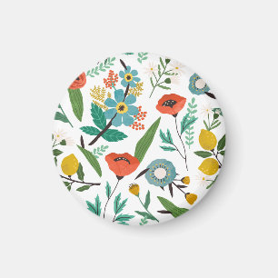 Frühjahrsblüten: Nahtloses Muster Magnet