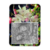 Frühjahrsblüten Rahmen hinzufügen Ihr Foto Magnet (Vertikal)