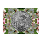 Frühjahrsblüten Rahmen hinzufügen Ihr Foto Magnet (Horizontal)