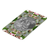 Frühjahrsblüten Rahmen hinzufügen Ihr Foto Magnet (Linke Seite)