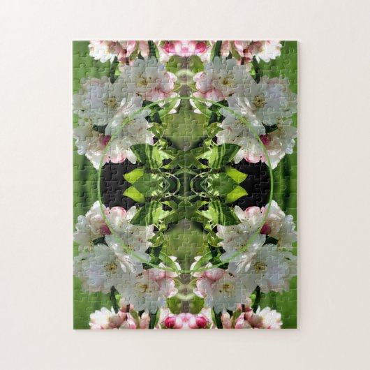 Frühjahrsblüten Rahmen hinzufügen Ihr Foto Puzzle (Vertikal)