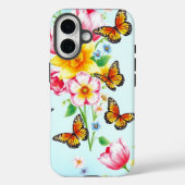 Frühjahrsblüten und Schmetterlinge Case-Mate iPhone Hülle (Rückseite)