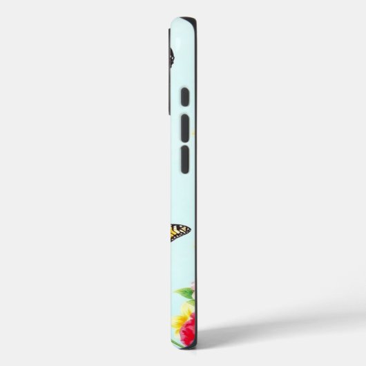 Frühjahrsblüten und Schmetterlinge Case-Mate iPhone Hülle (Rückseite / Links)