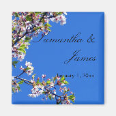 Frühjahrsblüten und Sky Personal Wedding Magnet (Vorne)