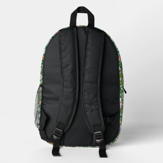 Frühjahrsblüten Vintager Musterhintergrund Bedruckter Rucksack (Rückseite)