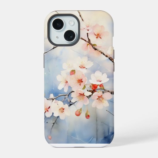 Frühjahrsblütenbaum iPhone 15 Hülle (Rückseite)