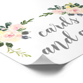 Frühjahrsblütenblütenkarten und Geschenkgutscheine Poster (Ecke)