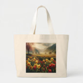 Frühjahrsblütenstrahlung Jumbo Stoffbeutel (Vorne)