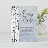 Frühjahrsbraun-Baum-Hochzeit Einladung (Stehend Vorderseite)