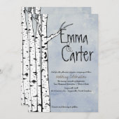 Frühjahrsbraun-Baum-Hochzeit Einladung (Vorne/Hinten)