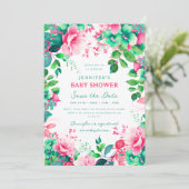 Frühjahrsdusche Bläschen Rettetest Datum Einladung (Stehend Vorderseite)