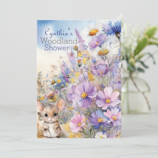 Frühjahrsdusche Einladung (Stehend Vorderseite)