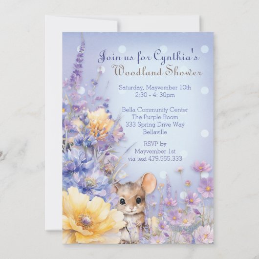 Frühjahrsdusche Einladung (Rückseite)