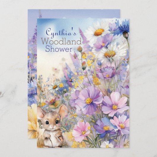 Frühjahrsdusche Einladung (Vorne/Hinten)