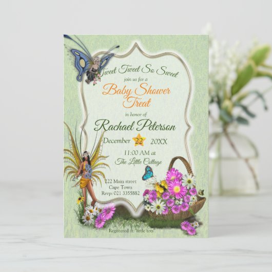 Frühjahrsdusche Einladung (Stehend Vorderseite)