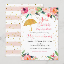 Frühjahrsdusche im April Blume einladen Einladung