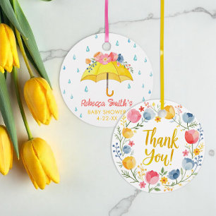 Frühjahrsdusche Kinderdusche Danke, dass Sie Tags  Geschenkanhänger
