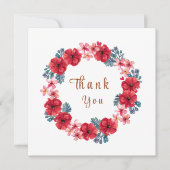 Frühjahrsdusche mit Blumenkreide Dankeskarte (Vorderseite)