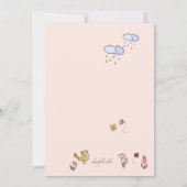 Frühjahrsduschen Kinderdusche Einladung (Rückseite)