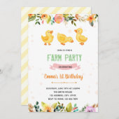 Frühjahrsdute Party Geburtstagseinladung Einladung (Vorne/Hinten)