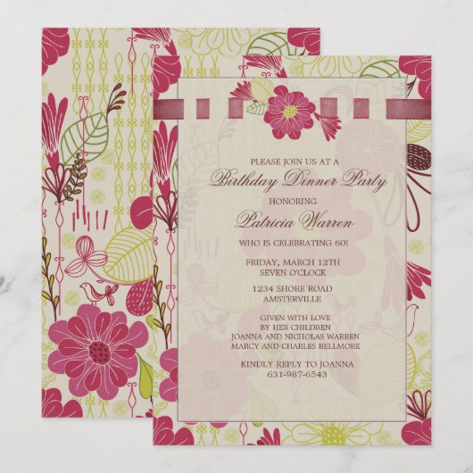 Frühjahrseinladung Einladung (Vorne/Hinten)