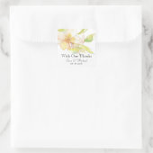 Frühjahrsfantasie Wasserfarbenflorale Hochzeit Quadratischer Aufkleber (Tasche)