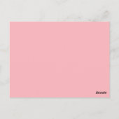 Frühjahrsfarbe Kristallfarbe Rose Postkarte (Rückseite)