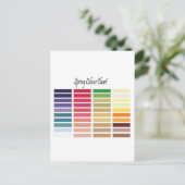 Frühjahrsfarbe Postkarte (Stehend Vorderseite)