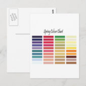 Frühjahrsfarbe Postkarte (Vorne/Hinten)