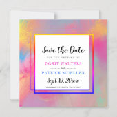 Frühjahrsfarben Save the Date Einladungen variiere (Vorderseite)