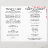 Frühjahrsfeier Cherry Blossom Hochzeitsprogramm (Rückseite)