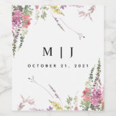 Frühjahrsfeier der Wildblume Weinetikett (Einzelnes Label)