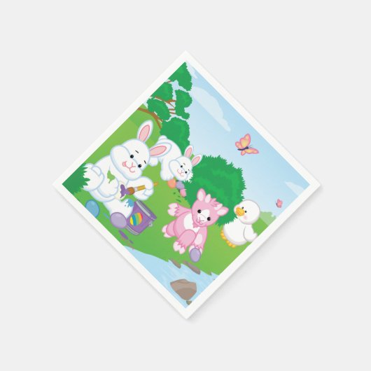 Frühjahrsfeier Ei Hunt Serviette (Ecke)