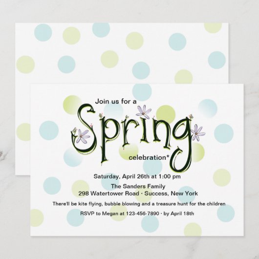 Frühjahrsfeier Einladung (Vorne/Hinten)