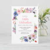 Frühjahrsfeier im Blumengarten Einladung (Stehend Vorderseite)