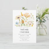 Frühjahrsfeier Wildblumen Botanische Hochzeit im F Einladung (Stehend Vorderseite)