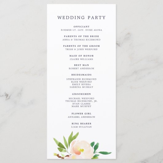 Frühjahrsfeierlichkeiten Programm (Rückseite)