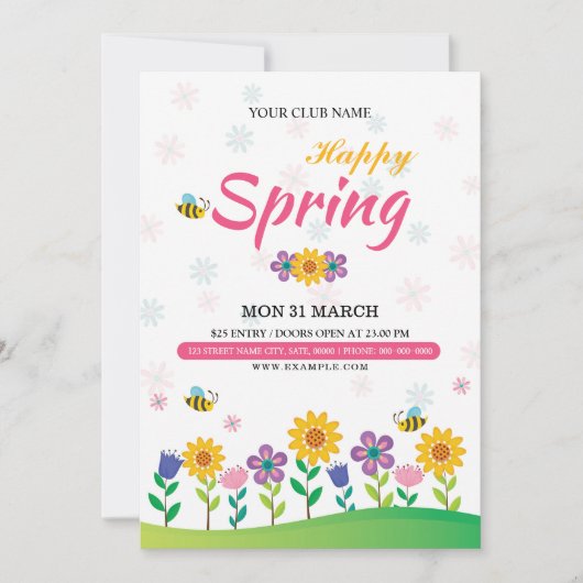 Frühjahrsfestival Flyer Einladung (Vorderseite)