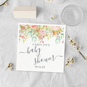 Frühjahrsflora Babydusche Serviette