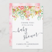 Frühjahrsflora | Babydusche Vielen Dank Dankeskarte (Vorne/Hinten)