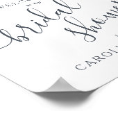 Frühjahrsflora | Begrüßungszeichen für Brautpartys Poster (Ecke)