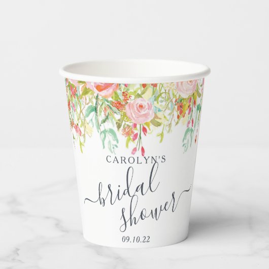 Frühjahrsflora | BRAUTPARTY Pappbecher (Rückseite)