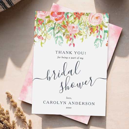 Frühjahrsflora | Brautparty Vielen Dank Dankeskarte