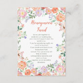 Frühjahrsflorale Blume Hochzeitsfonds Begleitkarte (Vorderseite)