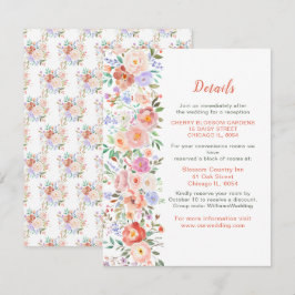 Frühjahrsflorale Blume Hochzeitskarte Begleitkarte