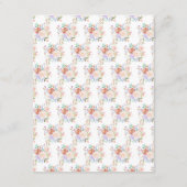 Frühjahrsflorale Blume Hochzeitskarte Begleitkarte (Rückseite)