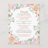 Frühjahrsflorale Blume Hochzeitskarte Begleitkarte (Vorderseite)