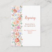 Frühjahrsflorale Blume Hochzeitsregister Begleitkarte (Vorderseite)