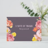 Frühjahrsflorale Dankeschön Einladung (Stehend Vorderseite)